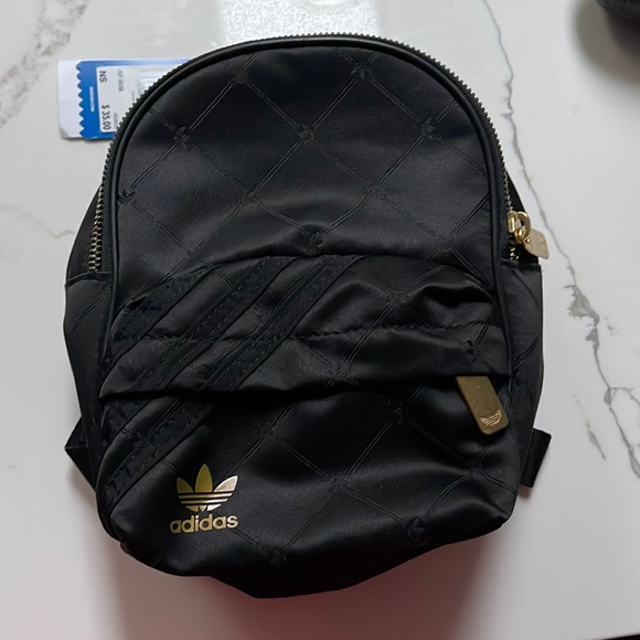 adidas Bags Black And Gold Adidas Mini Backpack New Poshmark